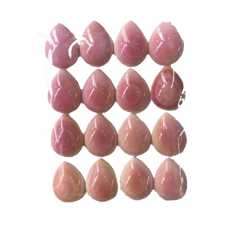 Natural Ýmsir gerðir Pink Shell Caboochons Pink Queen Conch Shell Teardrop Cabs 1