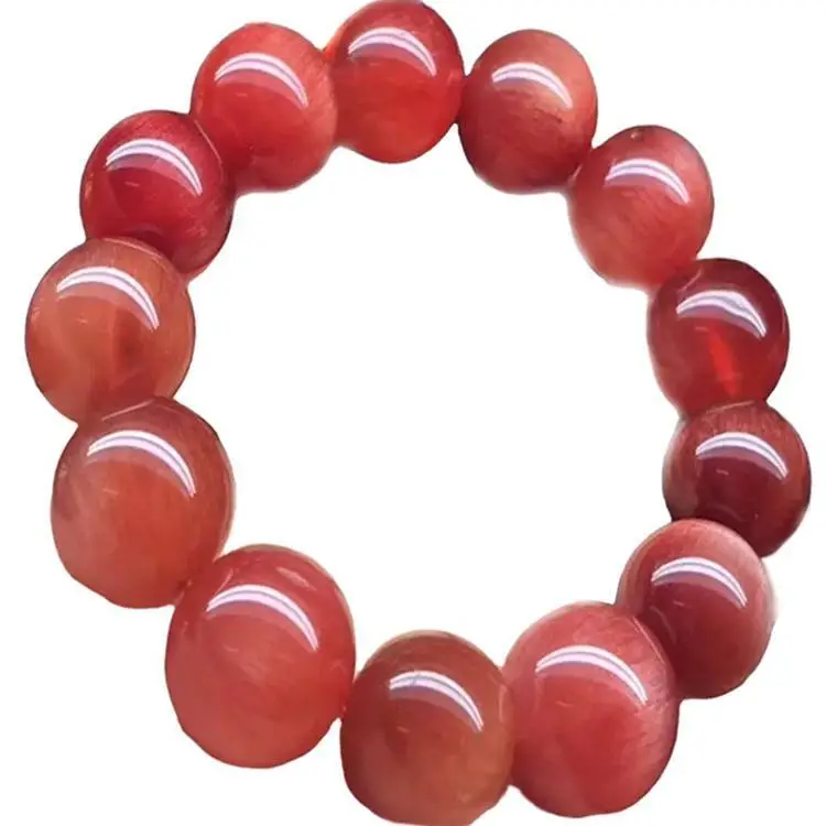 Bracciale con perline di quarzo rutilato colorato naturale da 8 mm-35 mm per gioielli Gioielli unisex 1