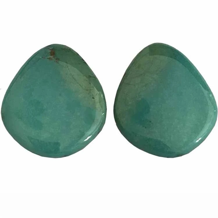 Match par 100% naturligt turkis cabochons naturlige turkis pære form kalibreret cabochon tilgængelig størrelse 1