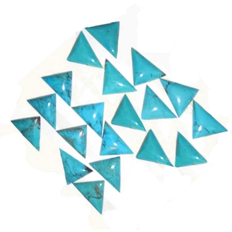 Blue Ridge Turquoise Cabochon | Tasuta vorm Triangle Cab Natural Triangle Turquoise Flatback Cabochons 20x20x6mm 1