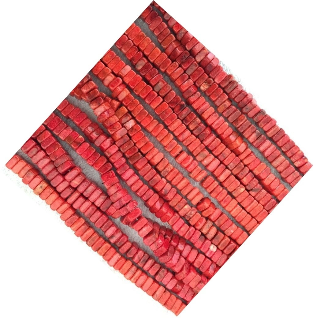 Tube Lajur Semulajadi Tube Red Sea Bamboo Coral Gemstone Barang Kemas Membuat Diy Loose Beads Strand 1
