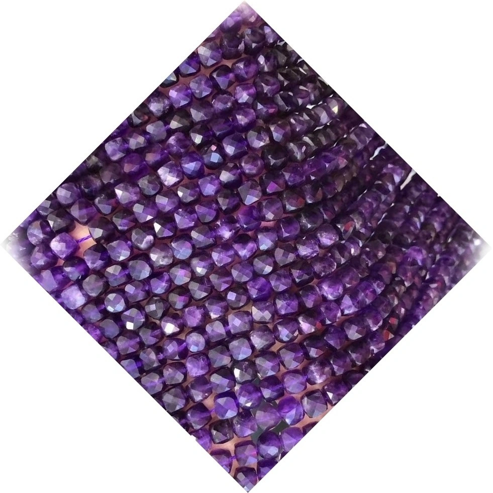 Amethyst tự nhiên chính hãng lỏng hạt AA sao cắt mặt 1