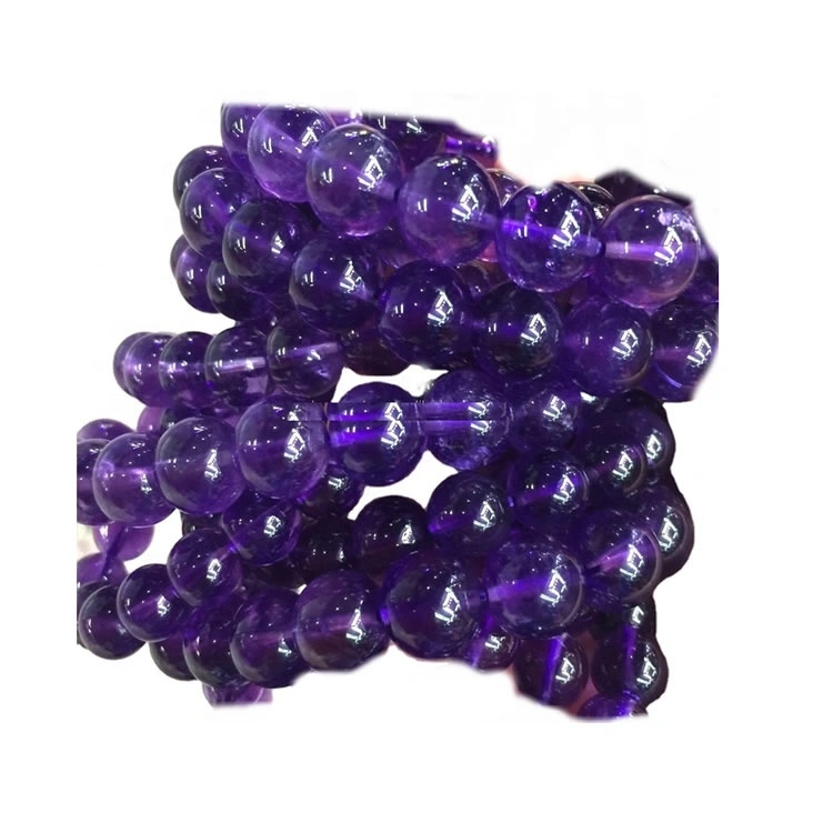 Collana di Ametista di modo di vendita calda naturale perline viola per la pietra preziosa delle donne 1