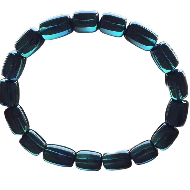 ខ្សែដៃអង្កាំបំពង់ពណ៌ខៀវ Tourmaline Rubellite / ខ្សែដៃពណ៌ខៀវភ្លឺចាំង Apyrite 1