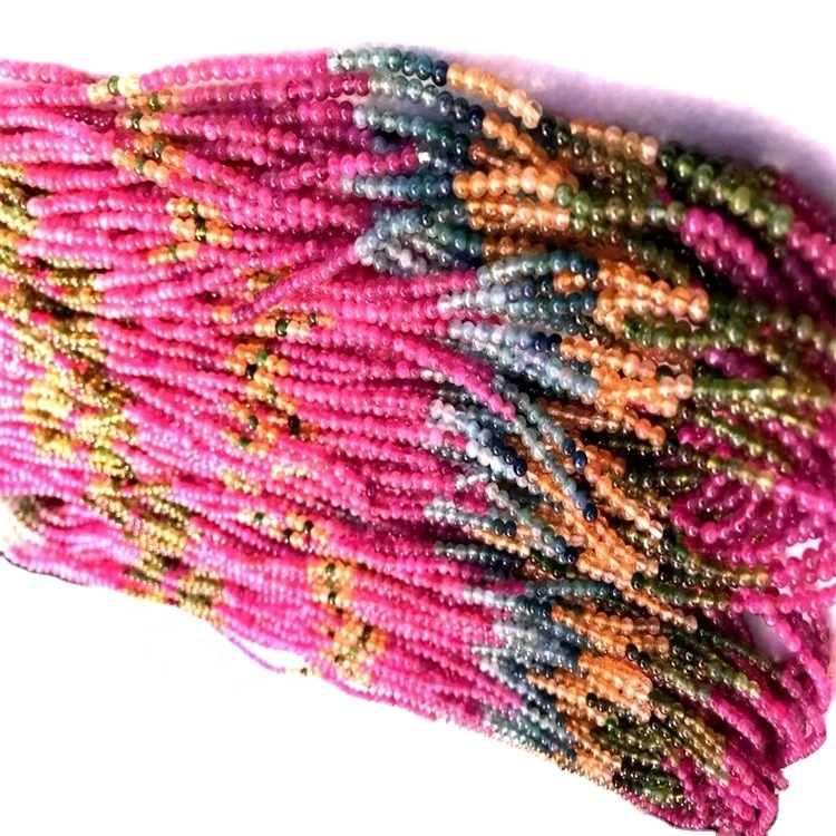 Multicolor natural Pink Tourmaline Tourmaline Beads 6mm Colorido Real Genuine Tourmaline Gemstone 16 Strand 1