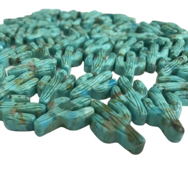 Huge Old Vintage Chinese Carved Turquoise Beads for gemstone jewellery making 1