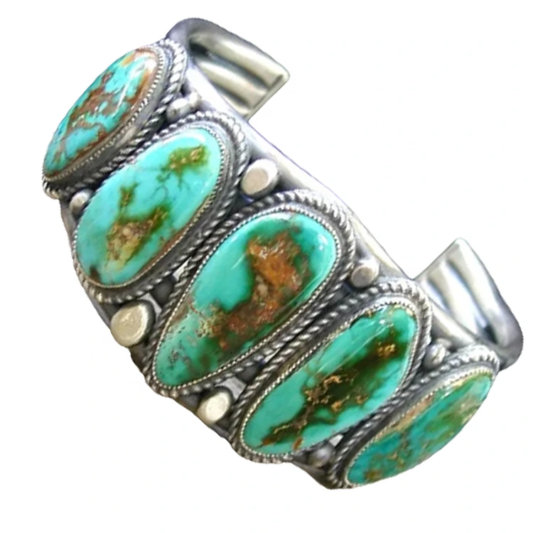 Ngọc lam bangle Trang sức Chính hãng Ngọc lam bangle Bạc Turquoise bangle 1