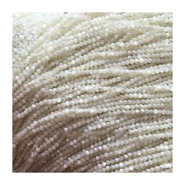 4mm 4.25mm 4.5mm 4.75mm Naturalmente Tridacna Redondo Beads Hacer al por mayor 1