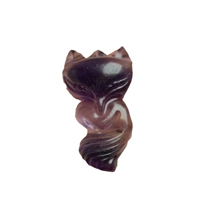 Fluorite geschniddene Fox Form Gemstone Pendant 1