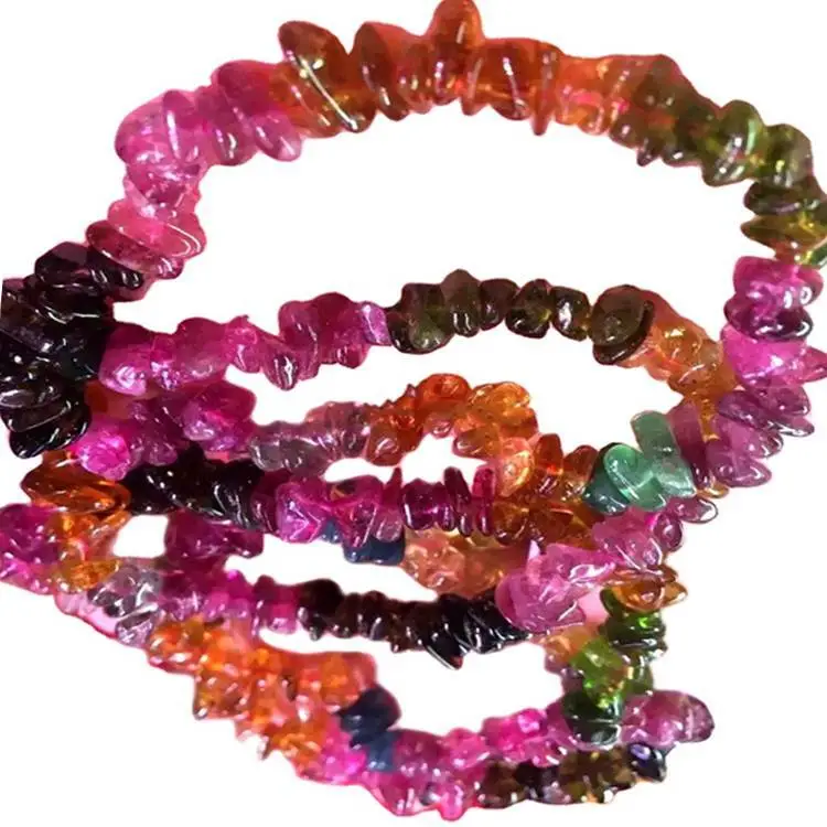 ខ្សែដៃ Tourmaline Rubellite Apyrite / Tourmaline Rubellite Apyrite ខ្សែដៃត្បូងពេជ្រ 1