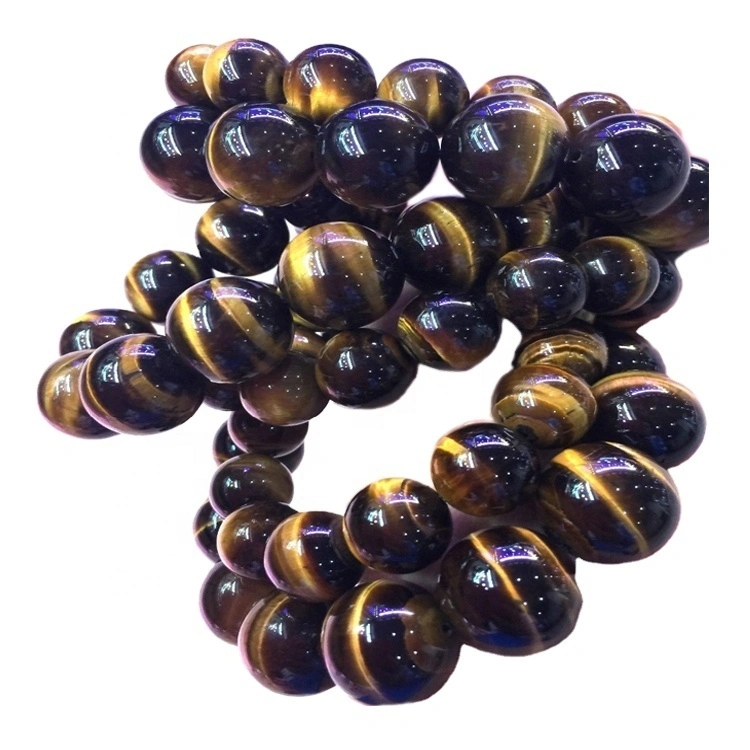 Bracciale Chakra con perline di pietre preziose occhio di tigre di colore marrone naturale per uomo & gioielli con bracciale da donna 1