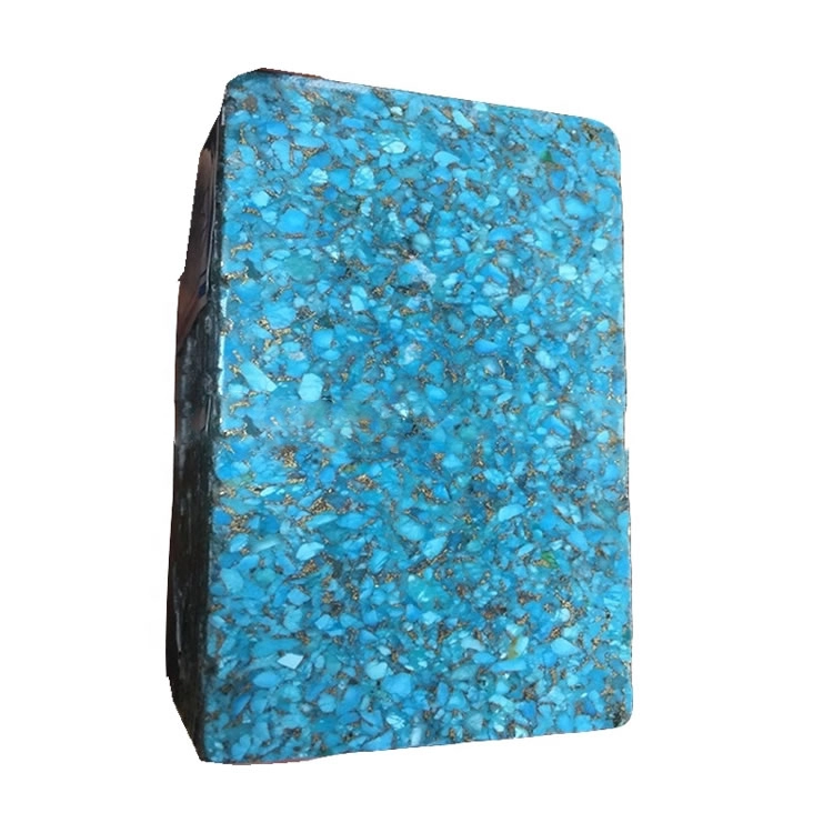 Regtig saamgeperste turkoois rowwe warmverkoop gem materiaal groot blok turkoois rowwe mes hanteer materiaal 1