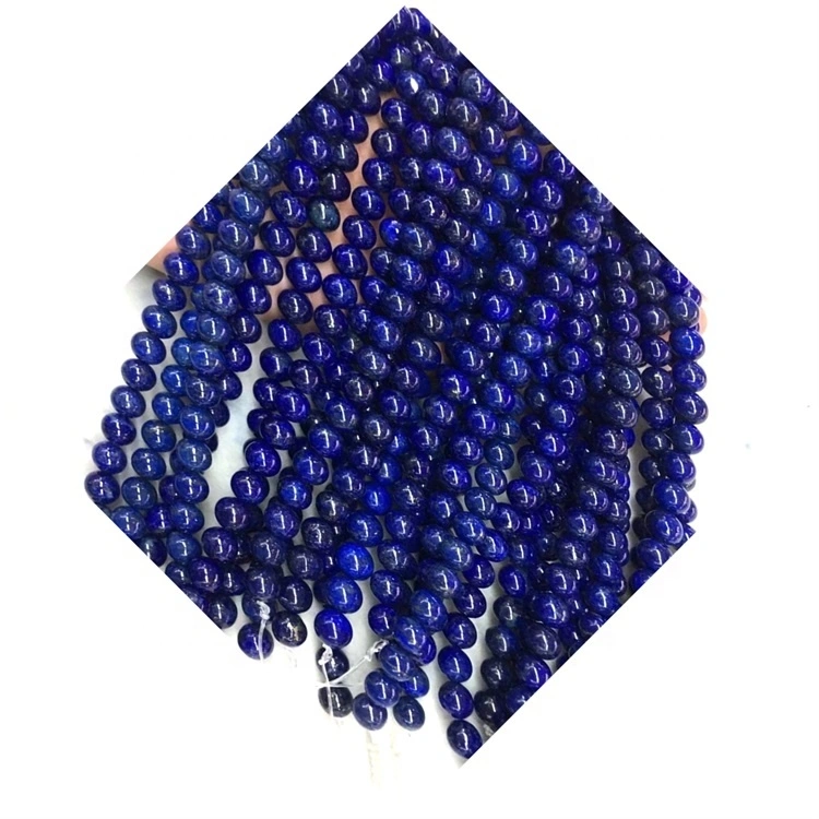 Lapis Lazuli Gemstones Azul oscuro redondo Beads Flow 1