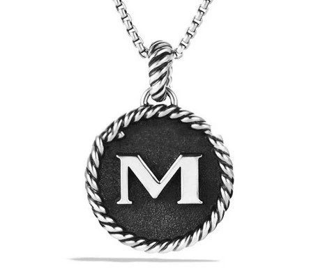 18K Real Gold plated Titanium Stat initial Pendant Halskette ronn dekorativ Grenzharata Buschtawen 1