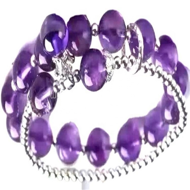 Purple amethyst ọla ọcha bangthyst n'aka ejiri aka Ballethyst crystal na-acha odo odo 1