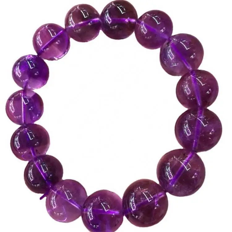 چوڭ رازمېرلىق Amethyst يۇمىلاق مونچاق بىلەيزۈك توپ سېتىلىدۇ 1