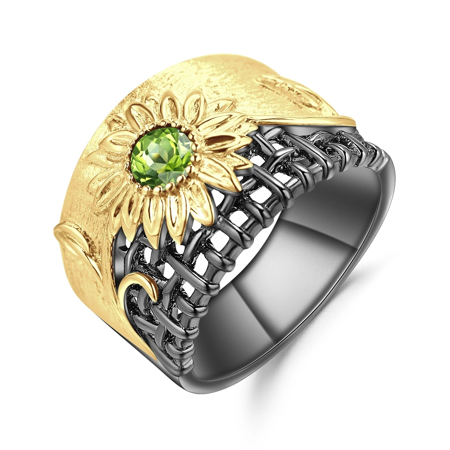 14k volamena vita amin'ny volafotsy vita amin'ny volafotsy volamena emeralds 1