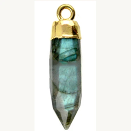 Gemstone Chakra šešiakampio kristalų taško pakabukas 1