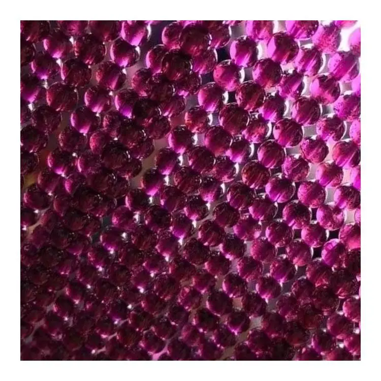 Granos de granate rojos naturales Forma redonda facetada para pulseras Collar de bricolaje Joyas de bricolaje Haciendo gemas Piedra espaciadora 1