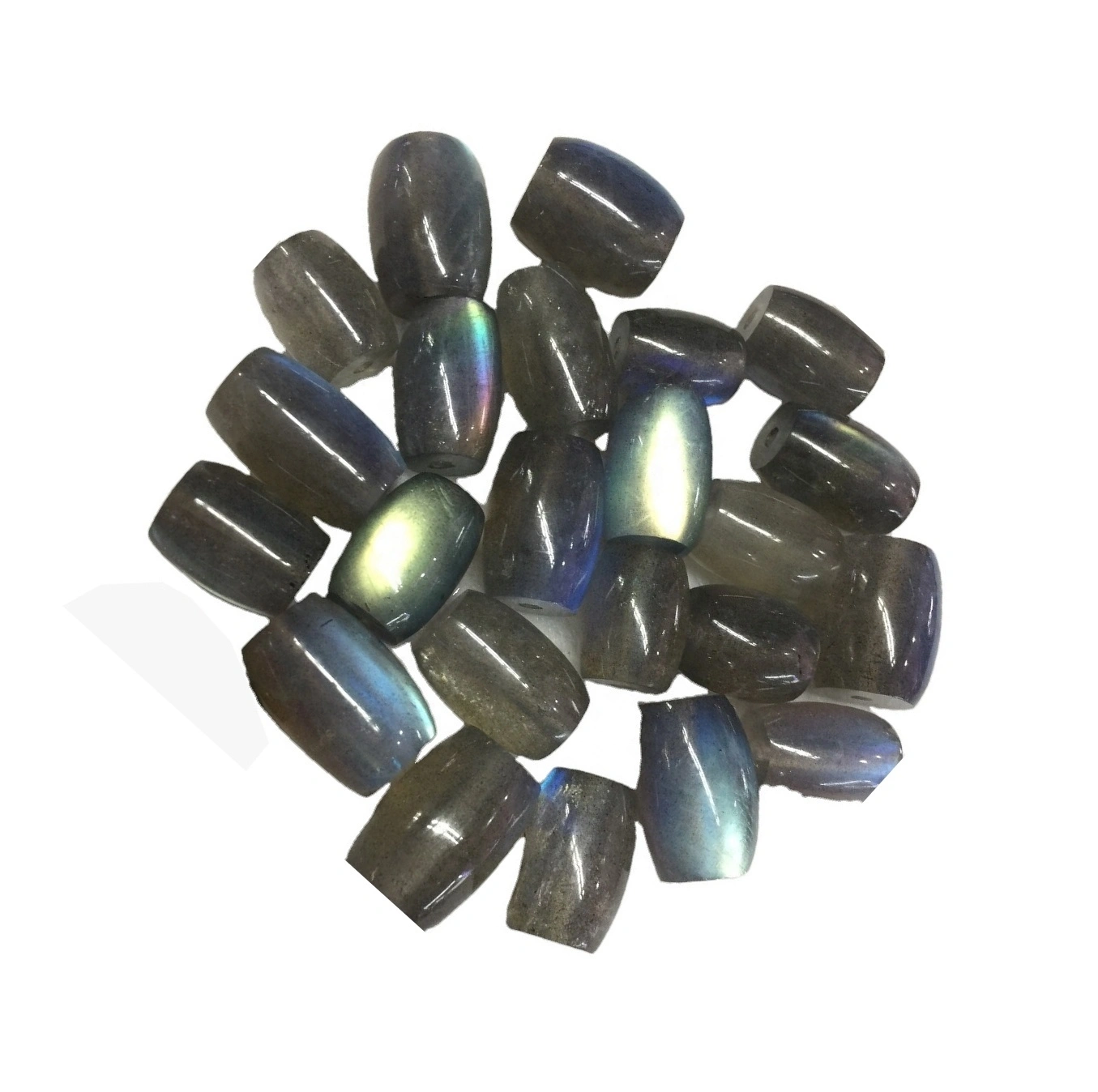 អង្កាំស្គរ Labradorite ធម្មជាតិ 100% ធ្វើឱ្យអង្កាំរលោងរលោងធម្មជាតិ 1