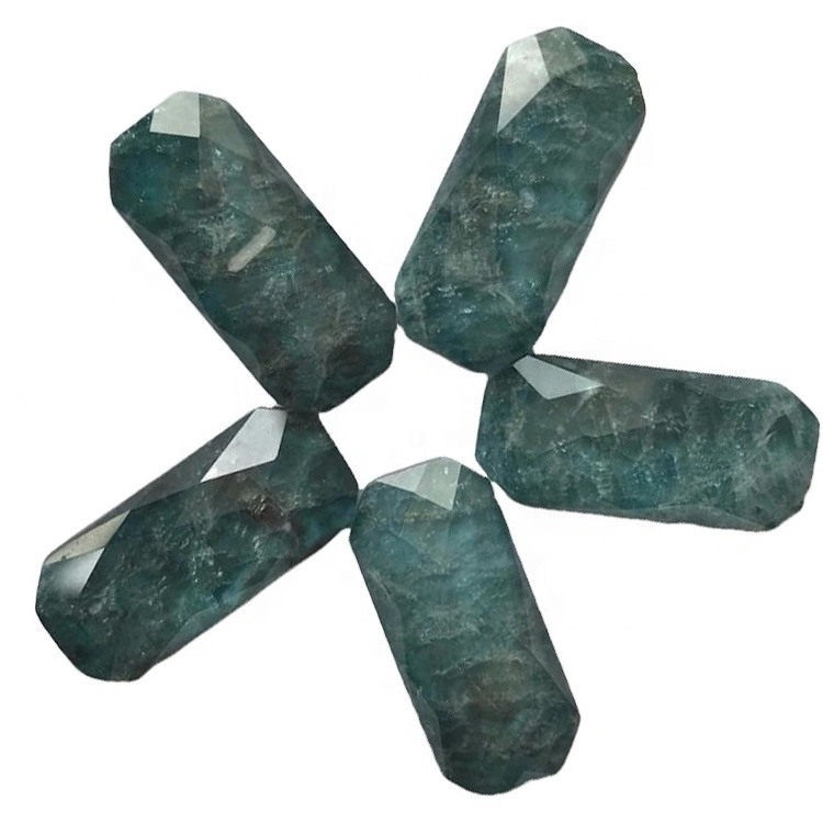 Apatite Asli Double Pendant Blue Pendant Apatite Pendant Apatite Nggawe Perhiasan 1