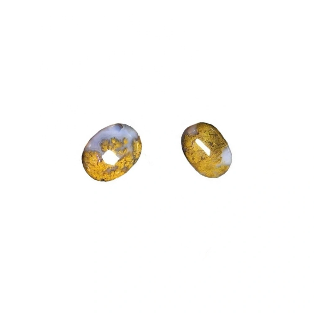 Kuning Crazy Lace Agate Gemsstone Oval Cab Cabochon Loose Gemsstone 1