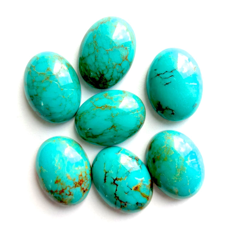 Attractive Top Grade Quality 100% Natural Turquoise Oval Shape Cabochon Loose Gemstone For Making Jewelry 1
