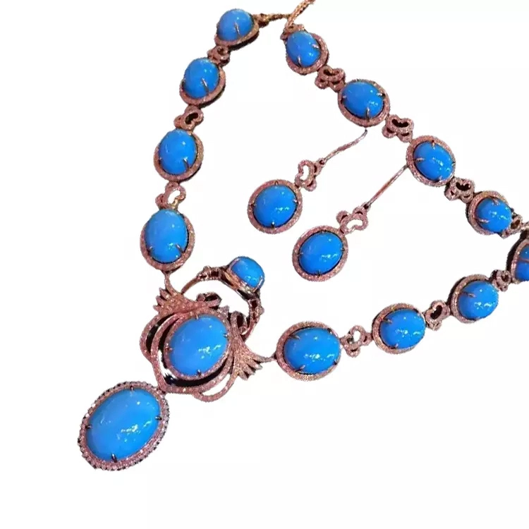 Naturale turcoaz margele colier bijuterii piatră prețioasă bijuterii colier beaded 1