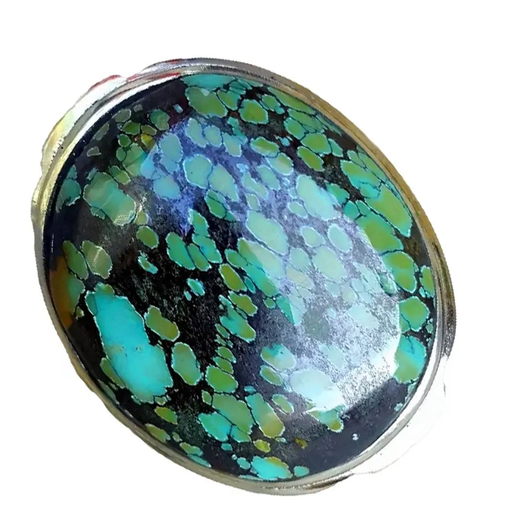 Indian Turcoaz Inele de cristal Bijuterii Sterling Silver Turcoaz inel 1