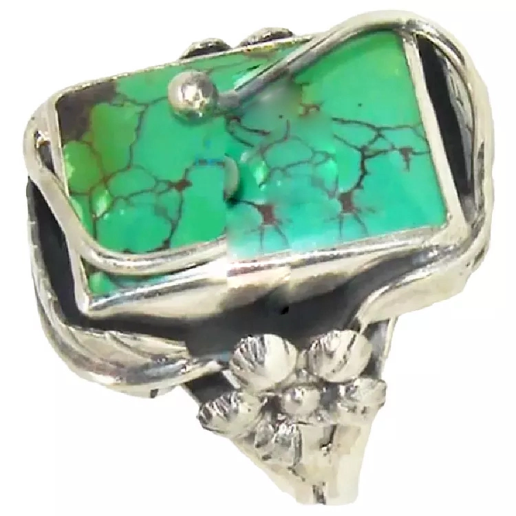 Tibetan Turquoise Ring Juweliersware 925 Sterling Silver Turquoise Rings 1