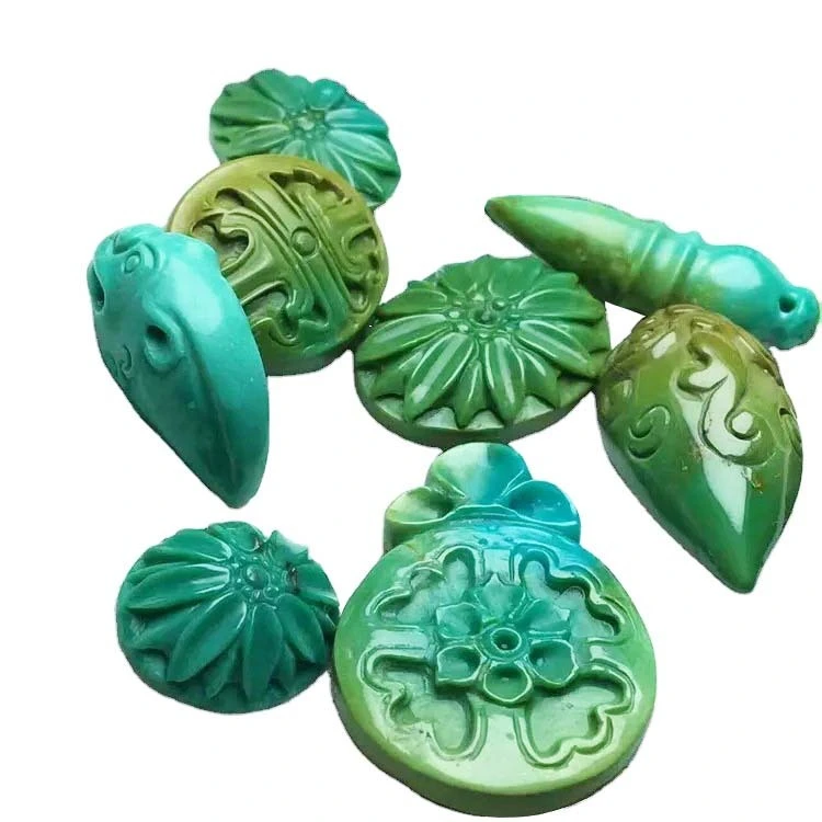 Sculptat margele turcoaz bijuterii uimitoare export chinezesc mari vintage sculptate margele turcoaz 1
