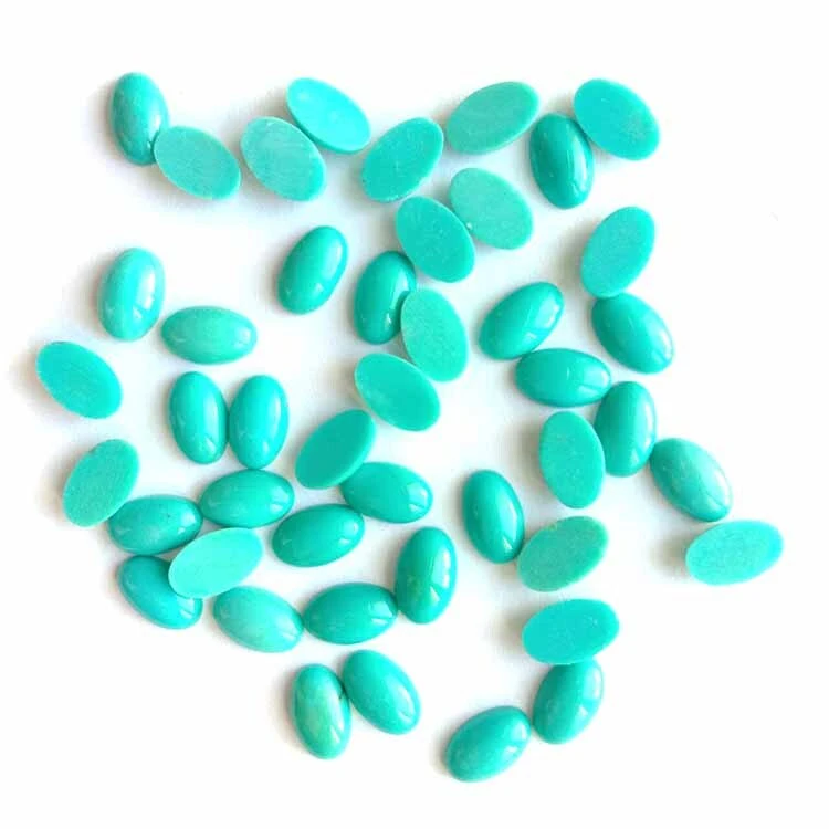 Mohave Turquoise Cabochons Sleeping Beauty Turquoise Oval Cut Cabstone Natural Gemstone Cabochon Turquoise Jewelry Supply 1