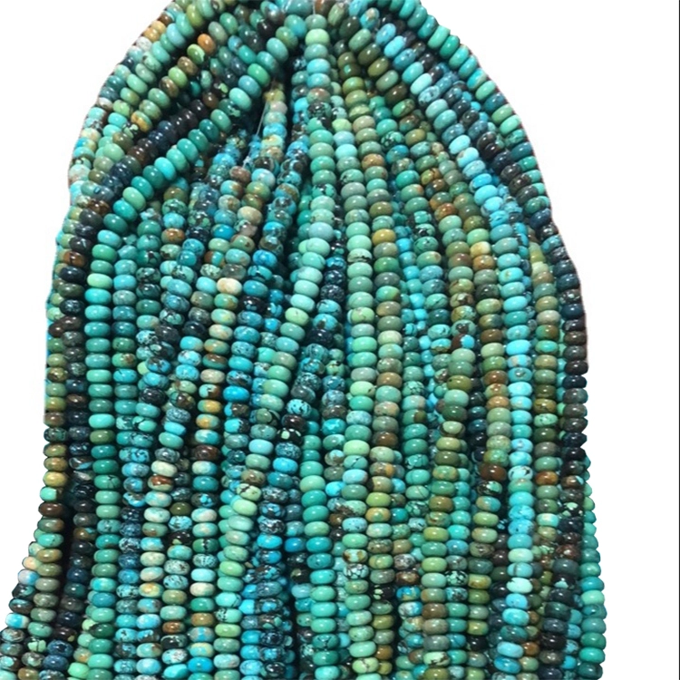 Malkostaj turkisaj Rondelle bidoj turkisaj Abacus Bead-juvelaĵoj 1