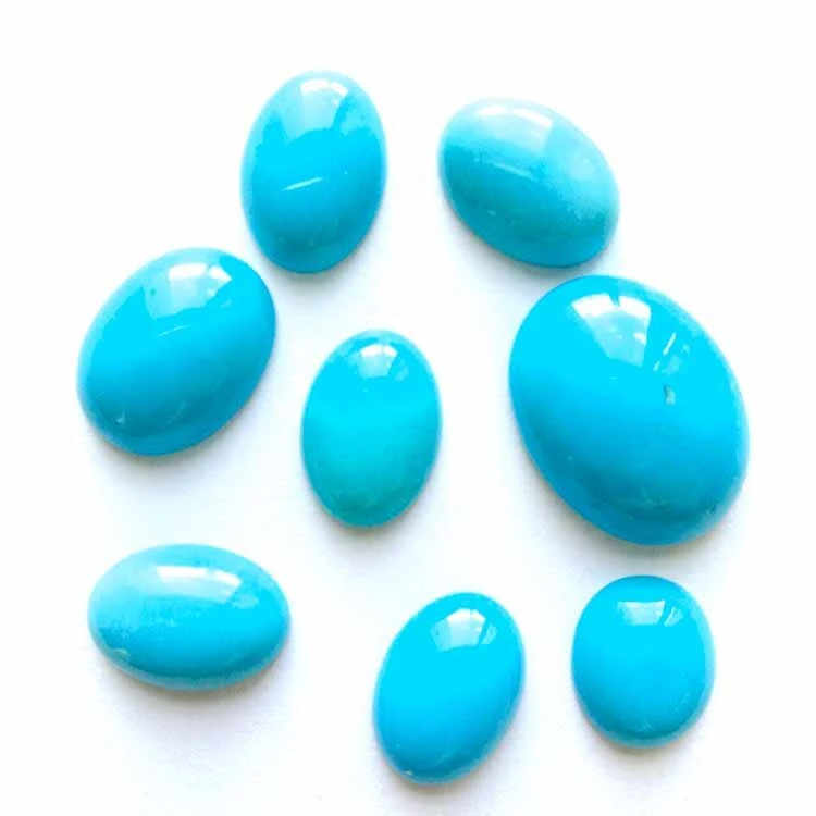 Табиӣ Аризона Фирӯз мудаввар Cabochon Turquoise Gemstone мудаввар Cab сифати Top 1