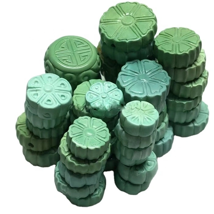 Qeybta dabiiciga ah ee Gemstone Gemstone-ka ee Turquoise Sheads oo loo xardhay 1