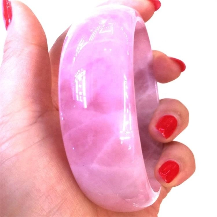 55-60mm Inside Diameter Natural Rose Quartz Fashion Gemstone Bangles For Bangle Stone Solid 1