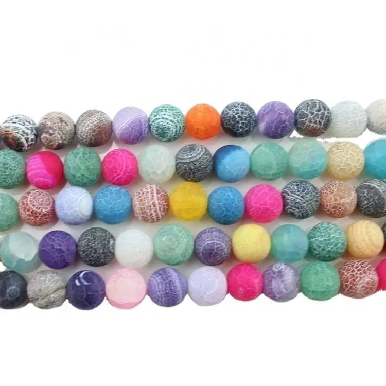 Full strand ósvikinn náttúrulegur hágæða agate steinn umferð lækna slétt gemstone laus perlur 8mm 1