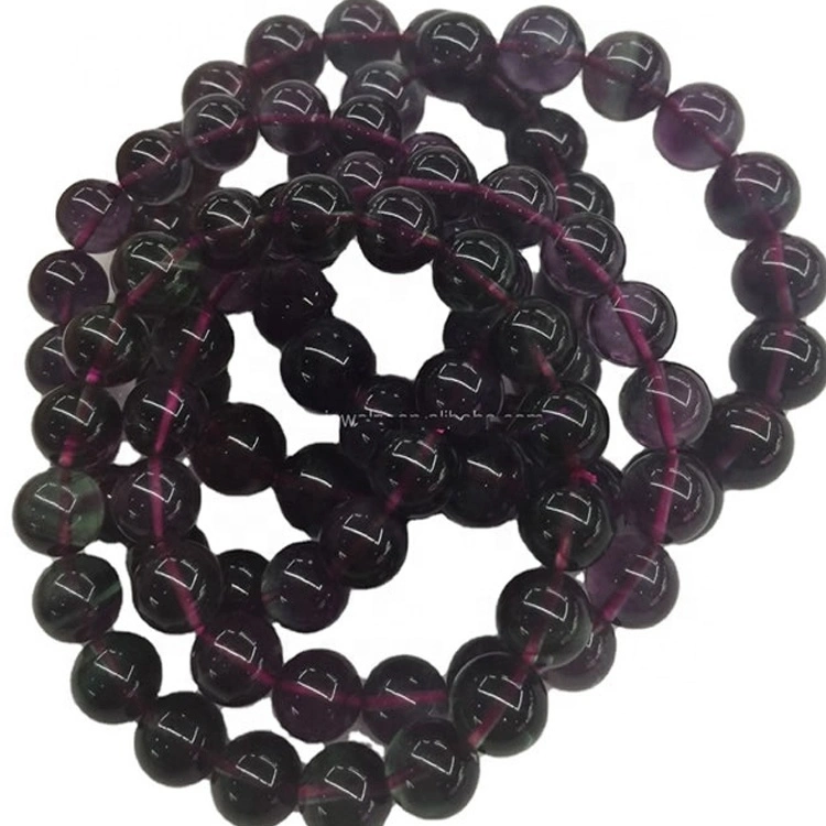 Fluorite crystal pande zote shanga kunyoosha bangili 1