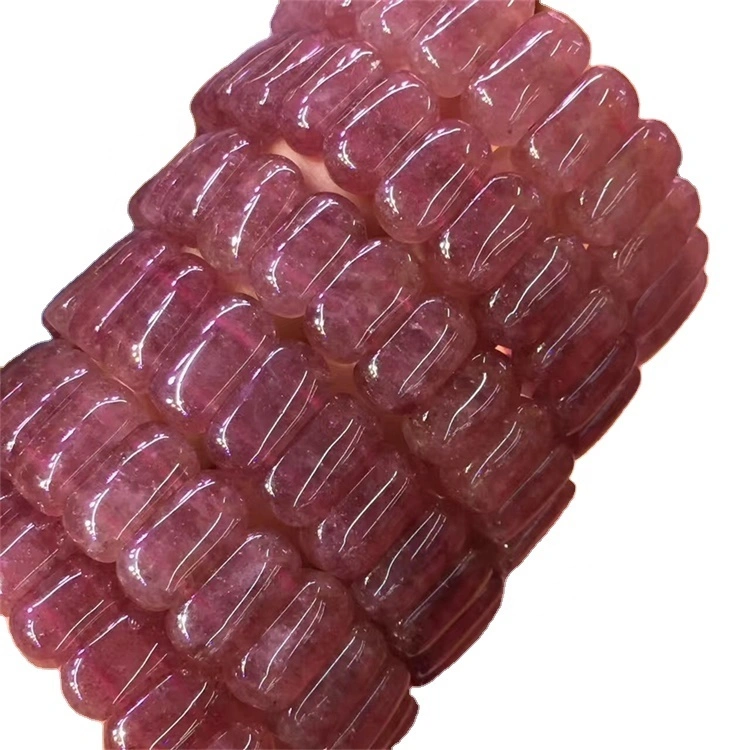 Wholesale fresa roja cuarzo cuadrado forma brazalete brazalete brazalete 1