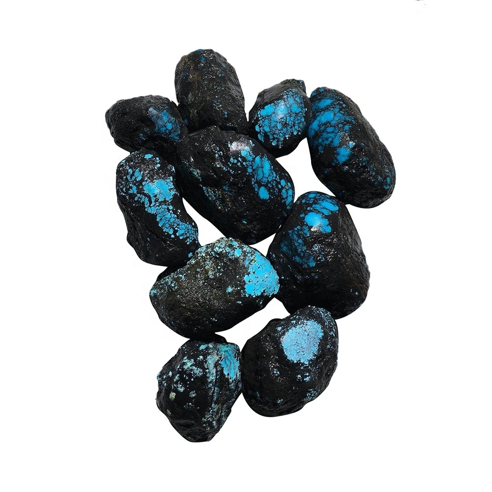 Bulk tukku tiibetiläinen luonnollinen raaka turkoosi karkea timantti rock stones spiderweb Top sininen turkoosi materiaali karkea 1