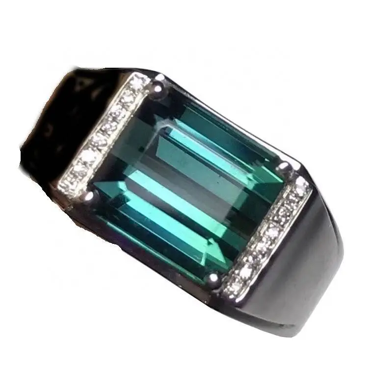 Wholesale voajanahary Topaz Re Topaz Rech Square endrika Gemstrone firavaka ho an'ny lehilahy 1