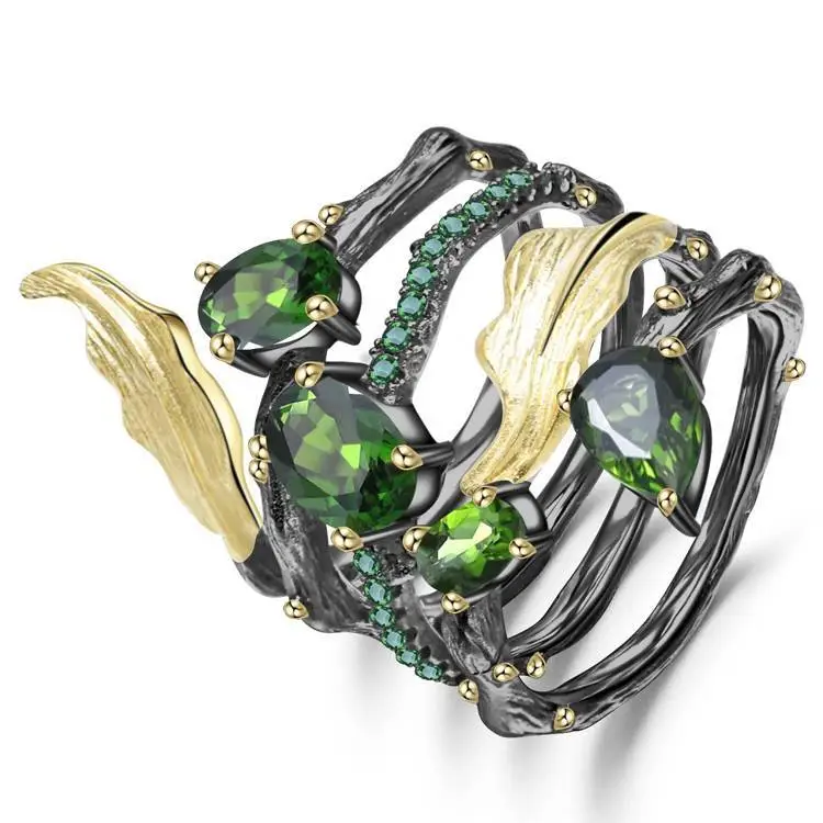 Spiraaltakken foarm turquoise ringen 1