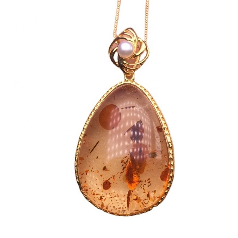Amber Takerdrop Pendant.TearDrop.amber ប៉ោលប៉ែល។ ហ្គូដិនចាន។ 1
