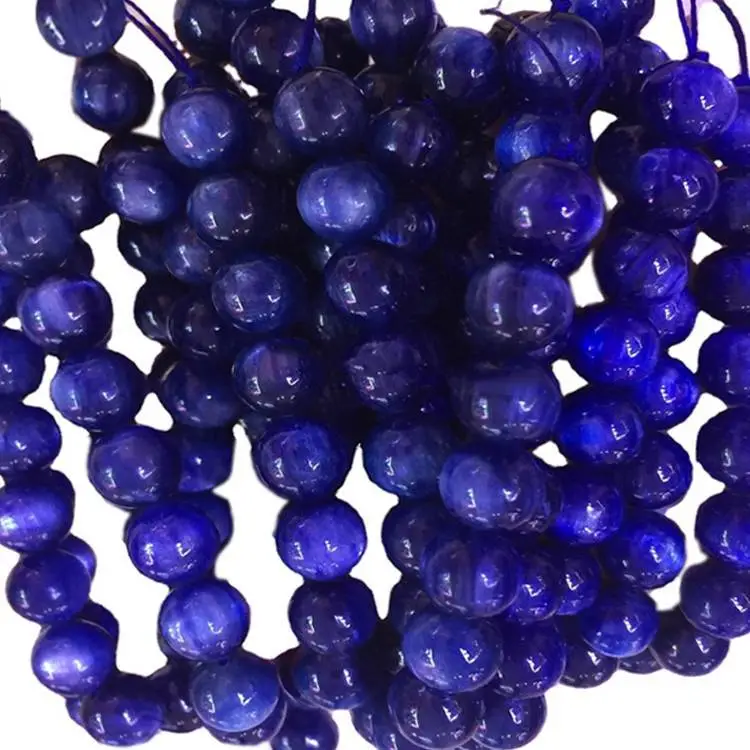 Φυσικό Kyanite Premium Βαθμός AAA Gemstone 16mm Beaded Κοσμήματα βραχιόλι 1