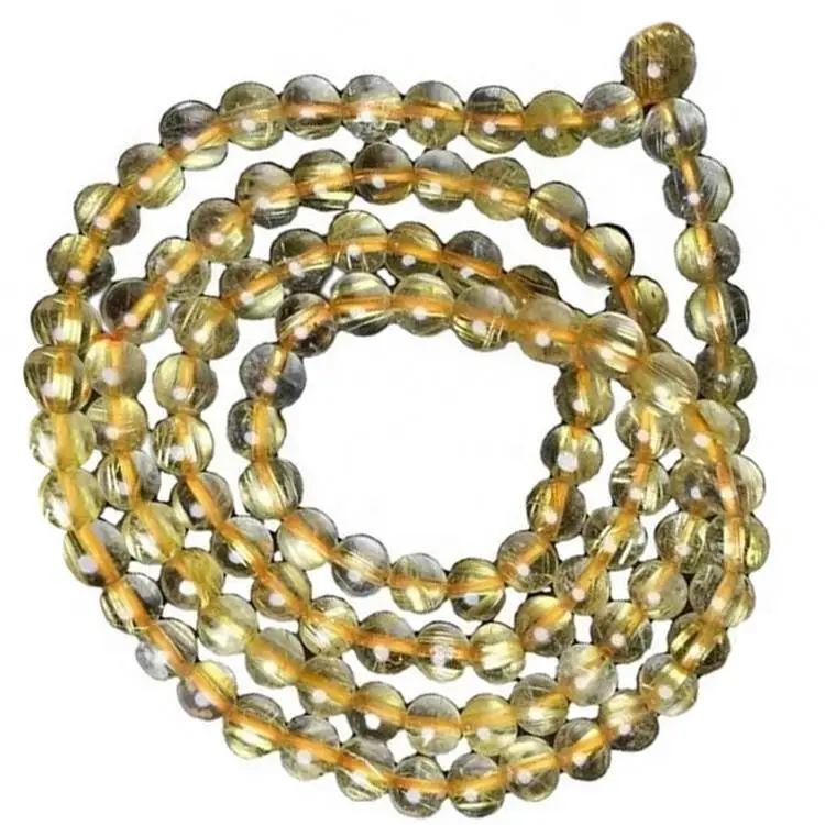 ʻO ke gula Golt Butkahited Quadz 7mm Beads Bracelet Mahele nui e hana ai 1