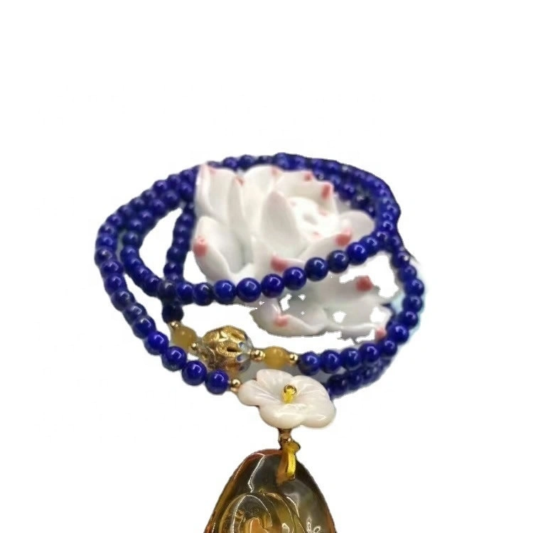 Natural Lapis LAZULI тегерек мончок мончок 1