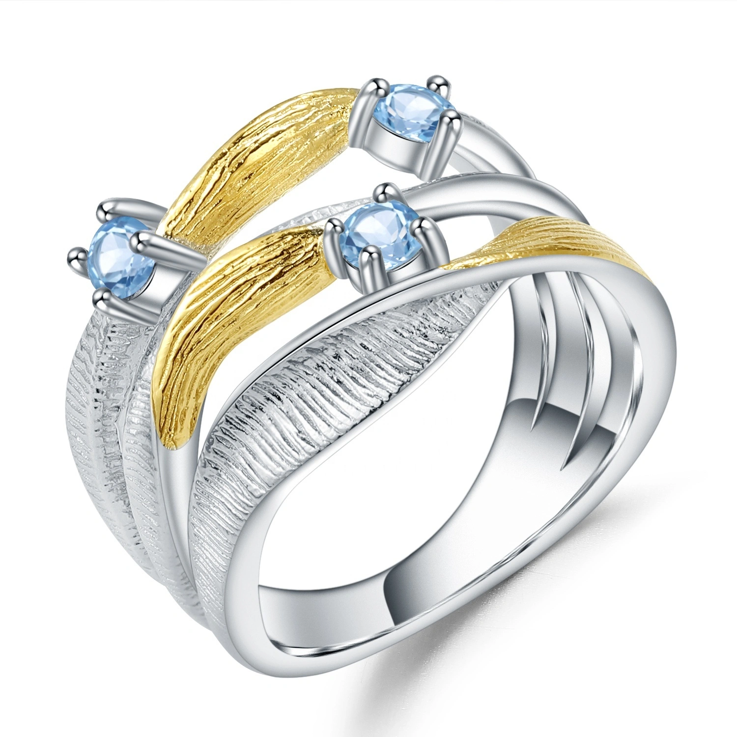 Blå Spinel Silver Rings 1