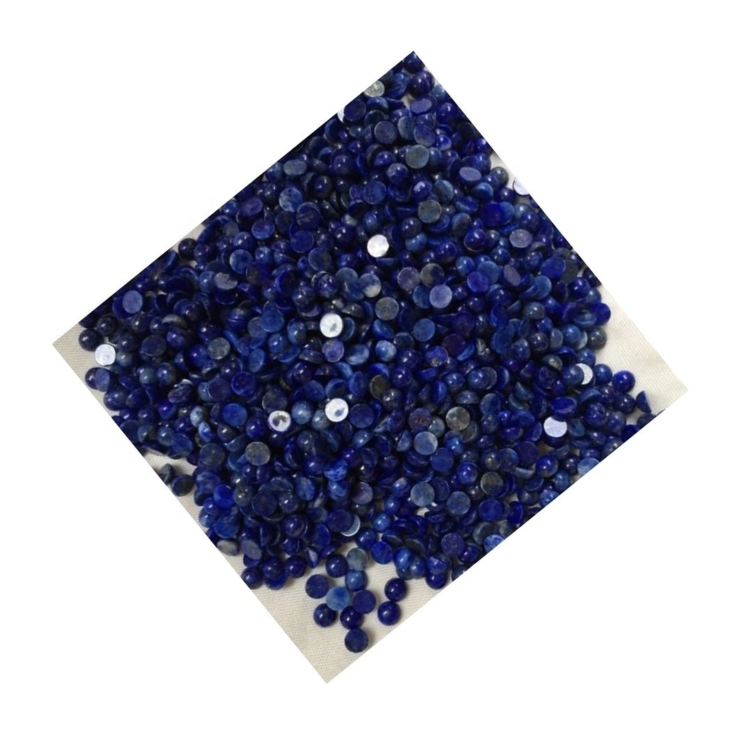 Lapis Lazuli Lazuli ជុំ Cabochon ផ្ទះល្វែងវិលត្រឡប់មកវិញរបស់ Gemstone ធ្វើគ្រឿងអលង្ការ 1