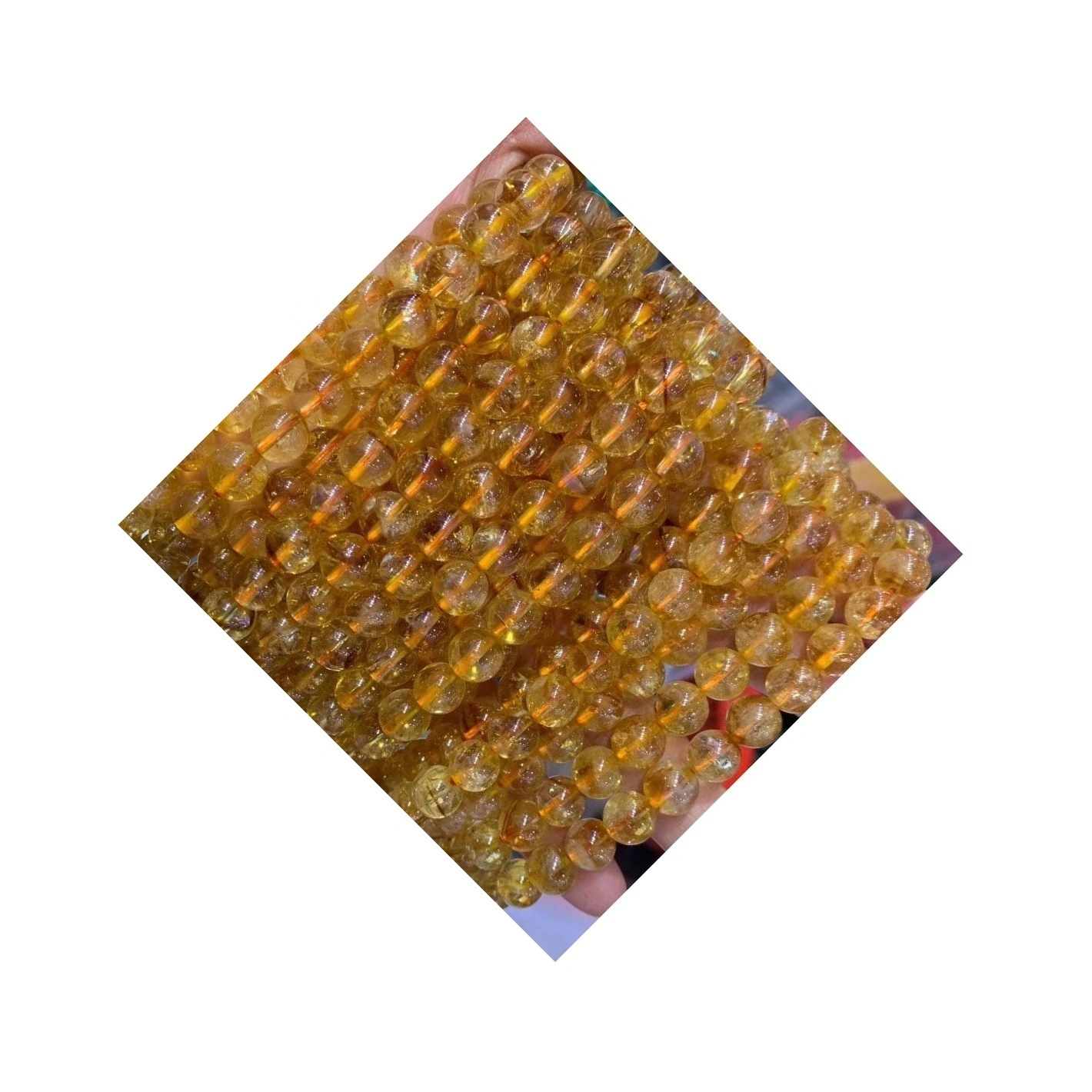 Natural gold rutilated quartz gemstone loose beads 6mm 8mm 10mm smooth beads Full strand 1