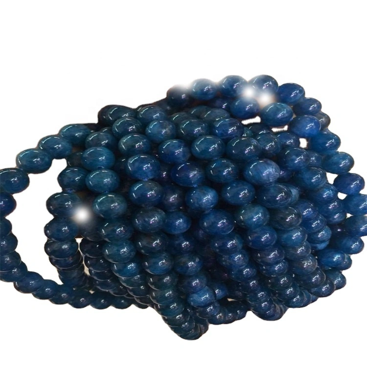 Cuentas redondas de apatito azul natural Curación de la energía de la gema de la energía de la energía de la joyería de las cuentas sueltas 1